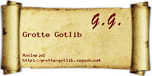 Grotte Gotlib névjegykártya